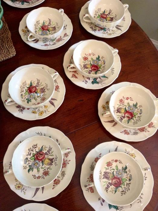 Set of cream soups by Spode Copeland Great Britain Gainsborough