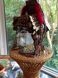 Beaded African head-dress