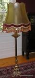 Solid Brass with vellum lampshade