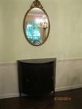 Demi-Lune chest, oval mirror