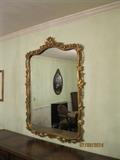 French style gilt over wood mirror