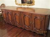 French country buffet, linen & silver storage