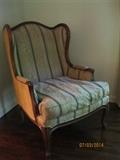 Baker wing chair/down cushions