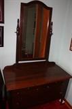 Antique Low Chest with Mirror.  NICE!