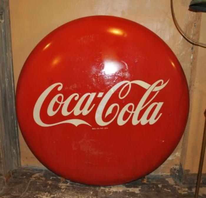 Vintage 48 inch porcelain Coca Cola Sign!