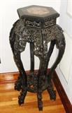 Antique Chinese Marble-top Plant Stand, ca. 1860