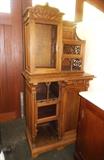 Late-19th. C. Walnut Curio-Cabinet