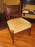 Leather Embossed Slipper Chair