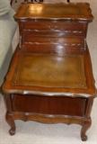 Leather Top End Table
