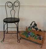 Vintage Metal Ice Cream Parlor Chair