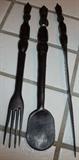 African Tribal Fork/Spoon/Knife Set