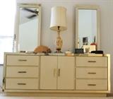 Vintage Formica Dresser with Double Mirrors