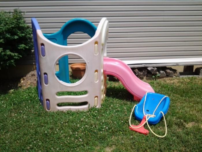 Child's Outdoor Play Set and Swing