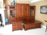 Fabulous matching entertainment hutch, coffee table and end table