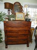 Mahogany chest. Mirror is not attached.