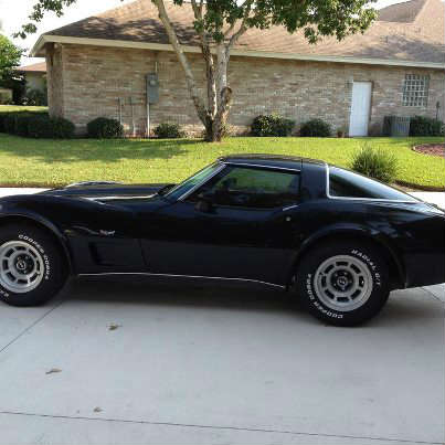1978 Special Edition Corvette, T Top, 350, Automatic on Center Console, painted Black in 2011 (was Silver), Red Interior, Excellent Condition