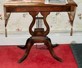 Victorian Lamp Table, with Lyre Base