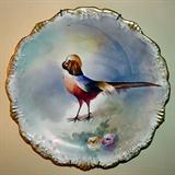 Pair of c. 1870/1890's L. Coiffe Limoges Game Plates, 9 1/2"