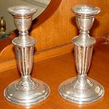 Pair of Elgin Silversmith Co Sterling Silver Candlesticks