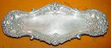 Antique 1897 Sterling Silver Card Tray, Repousee