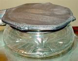 Cut Glass Powder Jar with International Sterling Lid