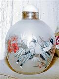 Early Handpainted Snuff Bottle, Oriental, Birds