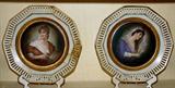 Pair of c. 1920/1930's Schumann Bavaria Portrait Plates, Red Crown Mark, 7.5"
