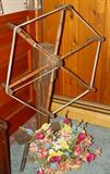 1800's Skeining Clock Reel Spinning Wheel, 6 Arm