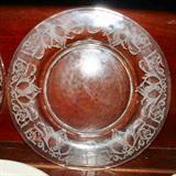 Set of Vintage Etched Glass Sandwich Plates