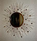 Retro Sunburst Wall Mirror