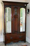 Victorian Wardrobe with
Beveled Mirrors