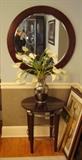 Ethan allen table, mirror and accessories 