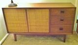 Danish Modern, Teak Sideboard, Rush Door Panels, House of Denmark