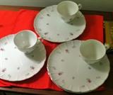 China Luncheon Dishes, Rose Pattern