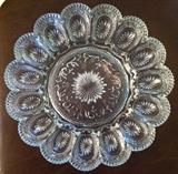 Brockway Sandwich Glass Deviled Egg Tray
