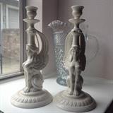 fitz and floyd sphinx candle sticks
