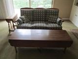 Sofa, coffee table and end table