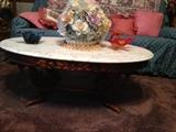 Marble top coffee table