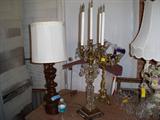 1870 candelabra , along with gold leaf candelabra