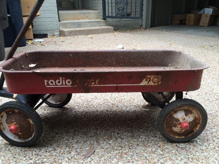 Vintage radio flyer red wagon. 