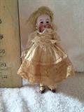 Antique German Doll House doll with removable hair