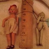 Occupied Japan Doll with red beret, Jointed bisque occupied japan