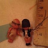 Mini Celluloid Bride and Groom