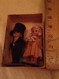 Boxed Celluloid Bride and Groom