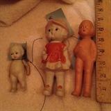 2 vintage bisque dolls and an older composition