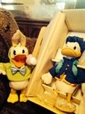 The Prince and The Pauper Donald Duck Porcelain Doll by Disney and Hallmark Plush Dancing Easter Donald Duck
