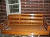 Oak porch swing