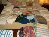 Lots of vintage linens and baby clothes