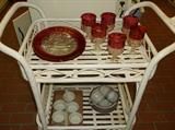 Bentwood serving cart with Kings Crown