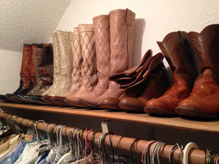 Custom made Cowboy boots, size 8B like new!